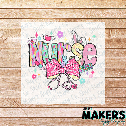 Easter Nurse DTF Transfer - or- Hat Patch, Acrylic, Magnet, or Keychain