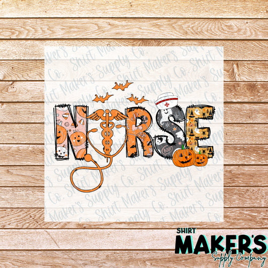 Nurse Halloween DTF or Sublimation Transfer