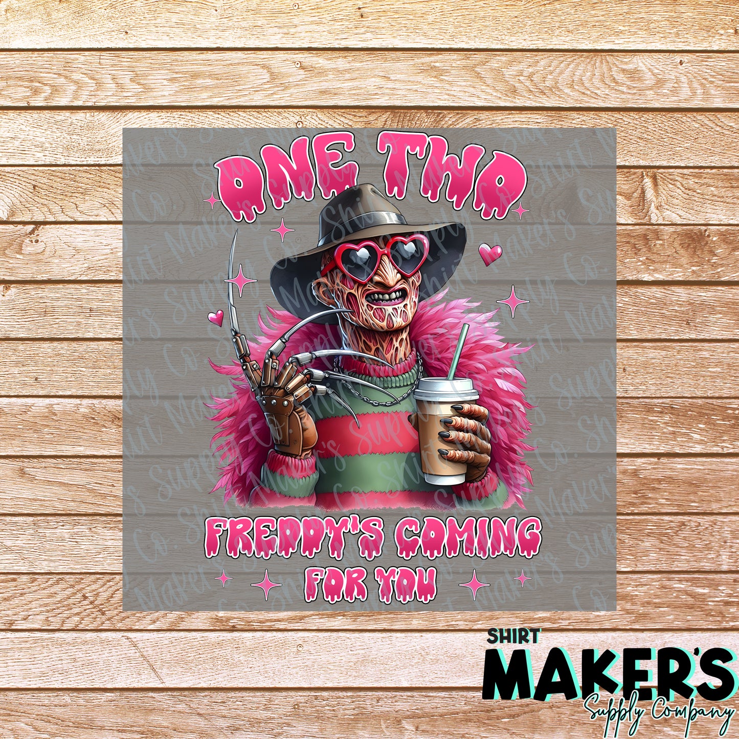 Pink Freddy DTF or Sublimation Transfer