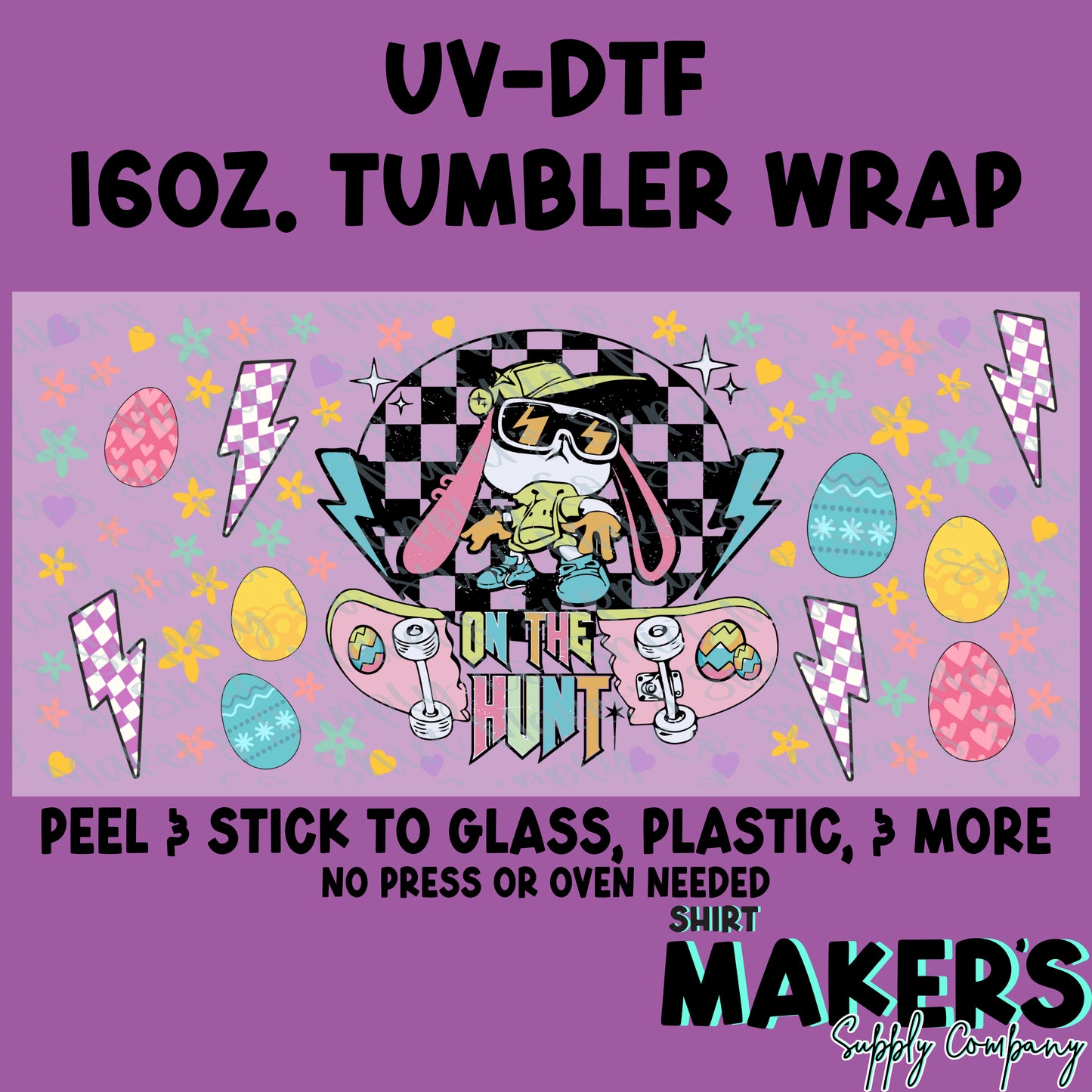 16oz. UV-DTF Easter On the Hunt