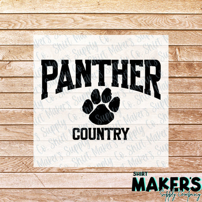 Panther Country Black DTF Transfer - or- Hat Patch, Acrylic, Magnet, or Keychain