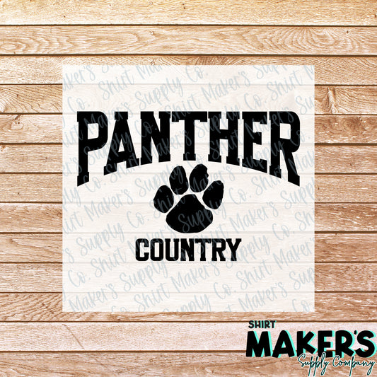 Panther Country Black DTF Transfer - or- Hat Patch, Acrylic, Magnet, or Keychain