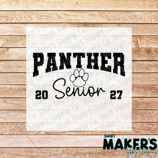 Panther Senior 2027 DTF Transfer - or- Hat Patch, Acrylic, Magnet, or Keychain