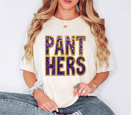 Panthers Faux Embroidery T-Shirt