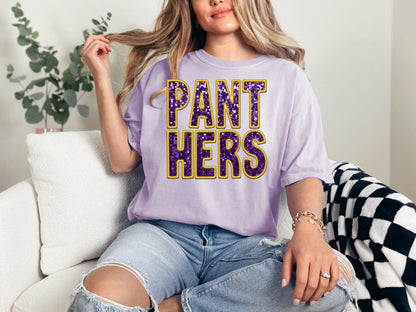 Panthers Faux Embroidery T-Shirt