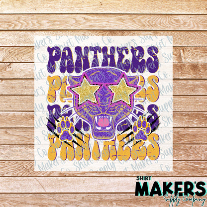 Navarro Panthers Stars DTF or UV-DTF Transfer - or- Hat Patch, Acrylic, Magnet, or Keychain