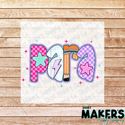Para Retro DTF Transfer - or- Hat Patch, Acrylic, Magnet, or Keychain