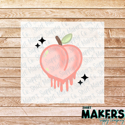 Peachy Babe Pocket DTF Transfer - or- Hat Patch, Acrylic, Magnet, or Keychain