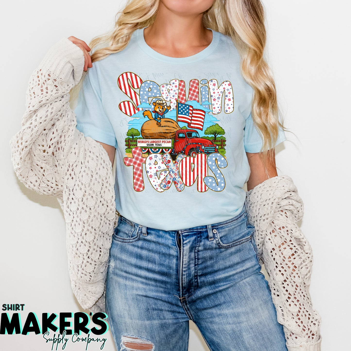BELLA + CANVAS Seguin Pecan 4th of July T-Shirt