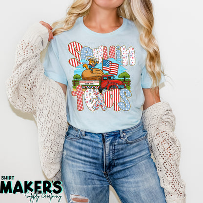 BELLA + CANVAS Seguin Pecan 4th of July T-Shirt