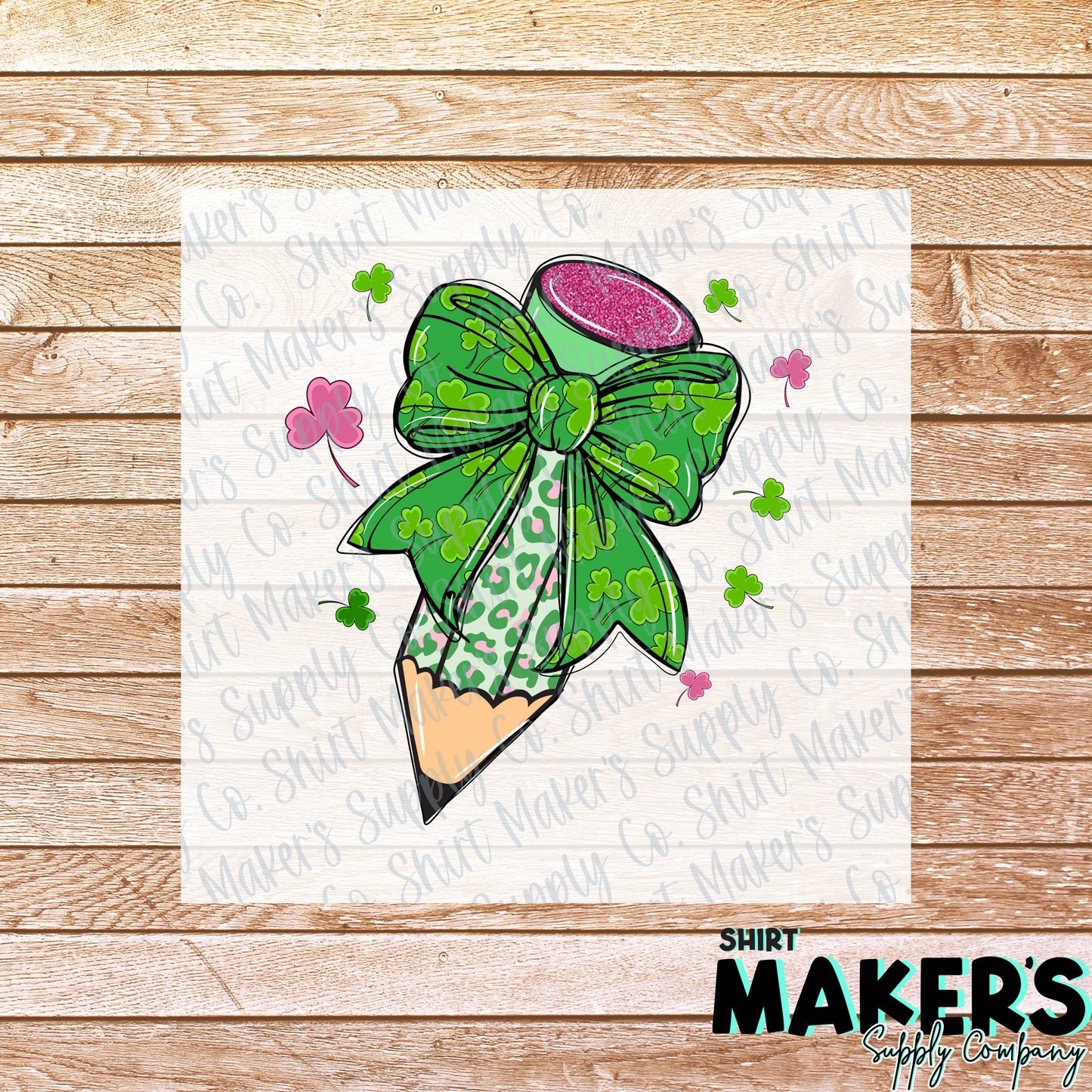 Teacher Pencil St. Patrick's Day DTF or Sublimation Transfer