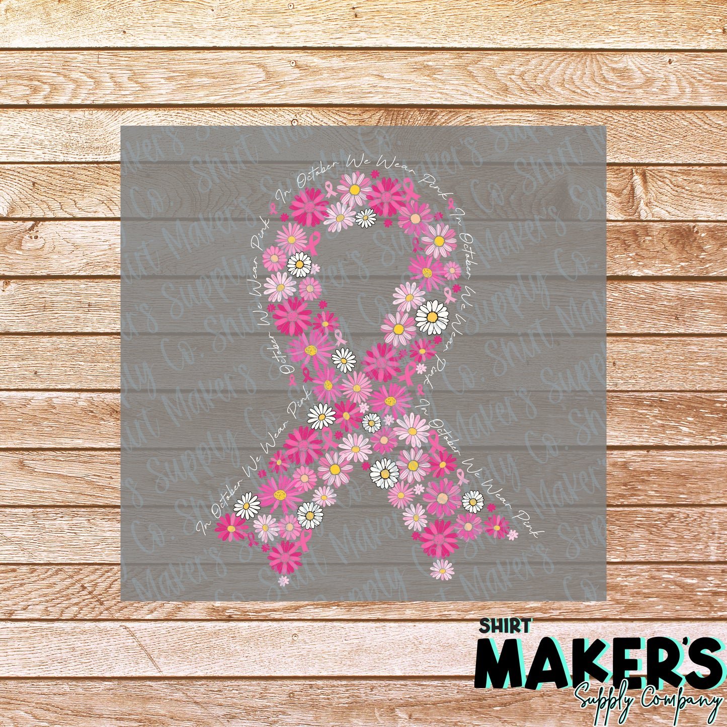 Pink Bow Breast Cancer Awareness DTF or Sublimation Transfer