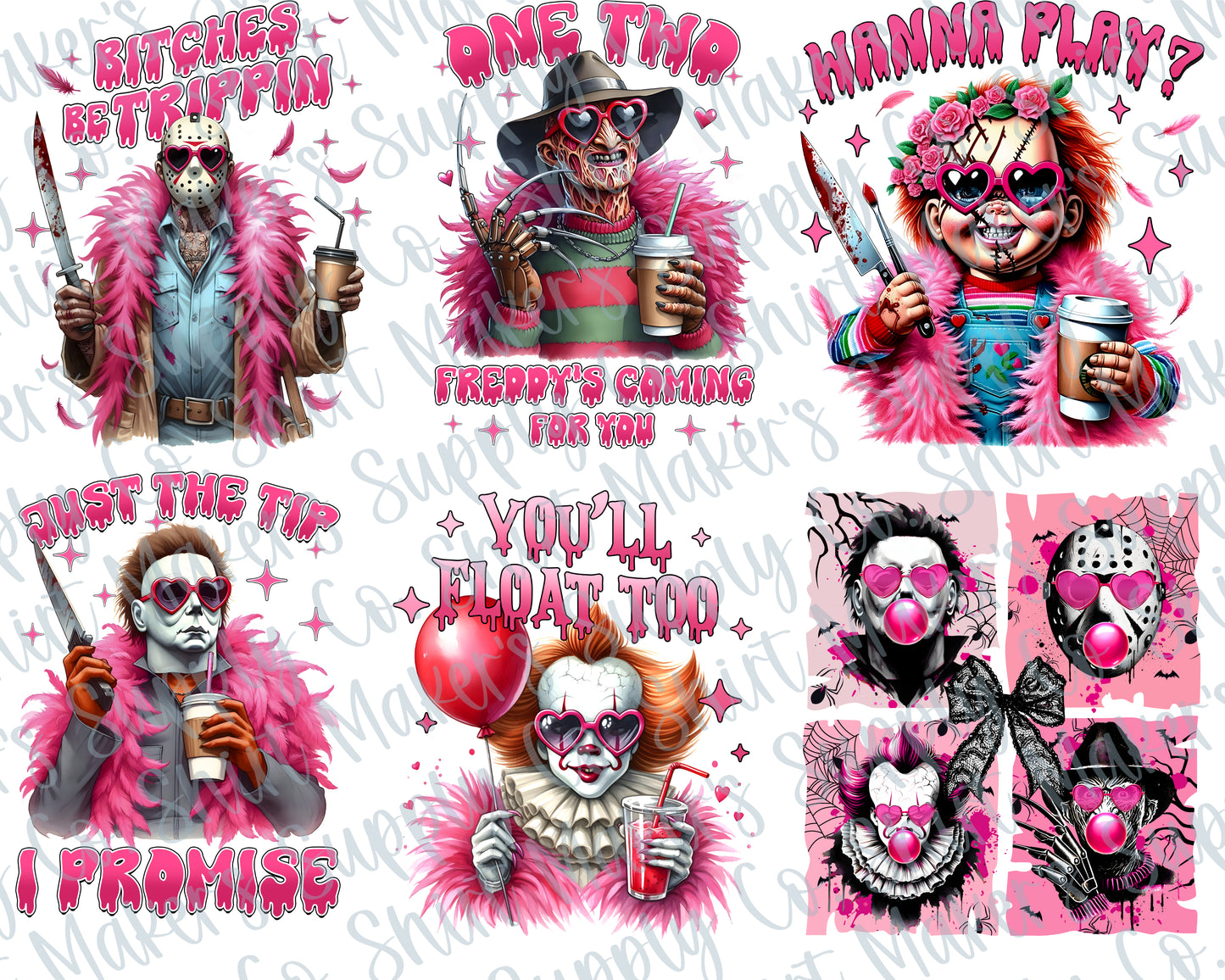 Pink Horror DTF Gang Sheet