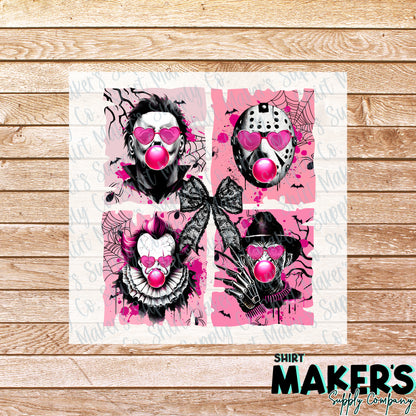 Pink Horror Gum DTF Transfer - or- Hat Patch, Acrylic, Magnet, or Keychain