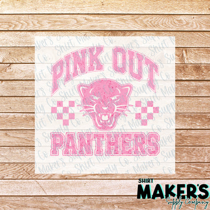 Panthers Pink Out DTF Transfer - or- Hat Patch, Acrylic, Magnet, or Keychain