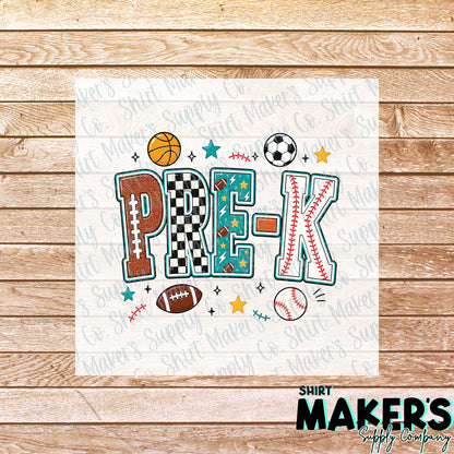 Pre-K Boys  DTF Transfer - or- Hat Patch, Acrylic, Magnet, or Keychain