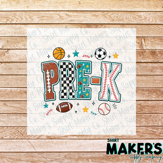 Pre-K Boys  DTF Transfer - or- Hat Patch, Acrylic, Magnet, or Keychain