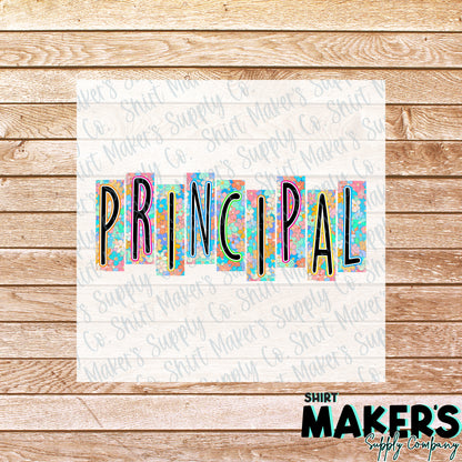 Principal Floral DTF Transfer - or- Hat Patch, Acrylic, Magnet, or Keychain