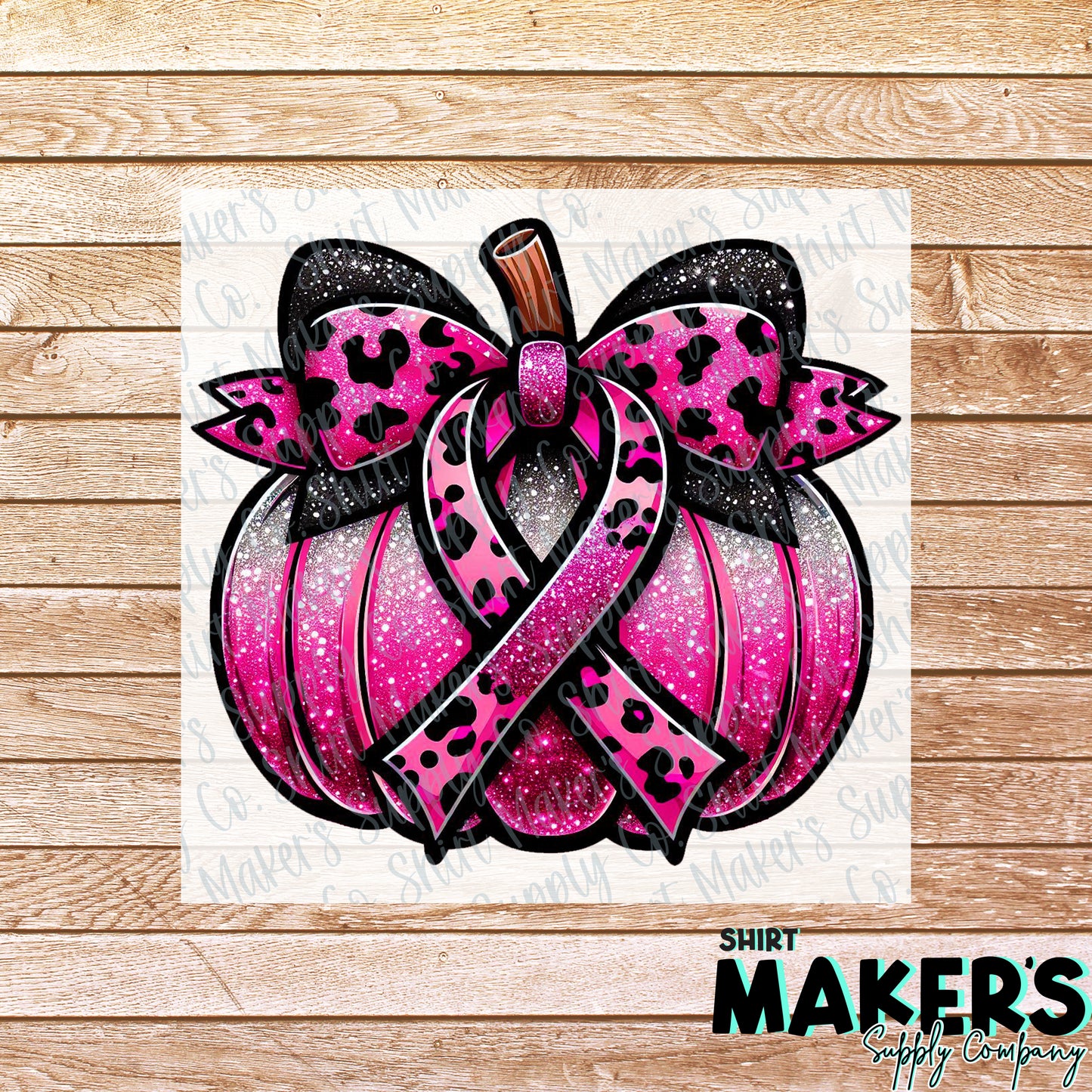 Breast Cancer Pumpkin Ribbon DTF or Sublimation Transfer