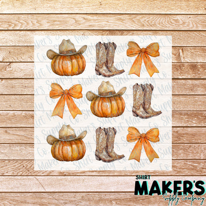 Fall Boots Coquette DTF Transfer - or- Hat Patch, Acrylic, Magnet, or Keychain
