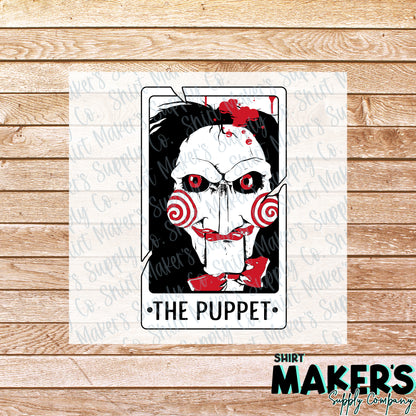 Puppet White Horror Tarot Card DTF Transfer - or- Hat Patch, Acrylic, Magnet, or Keychain