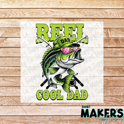 Reel Cool Dad DTF Transfer - or- Hat Patch, Acrylic, Magnet, or Keychain