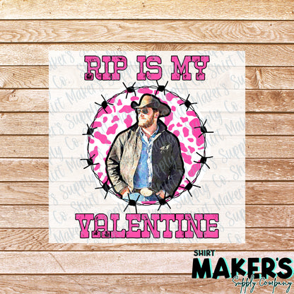 Rip Valentine's Day Pink DTF Transfer - or- Hat Patch, Acrylic, Magnet, or Keychain