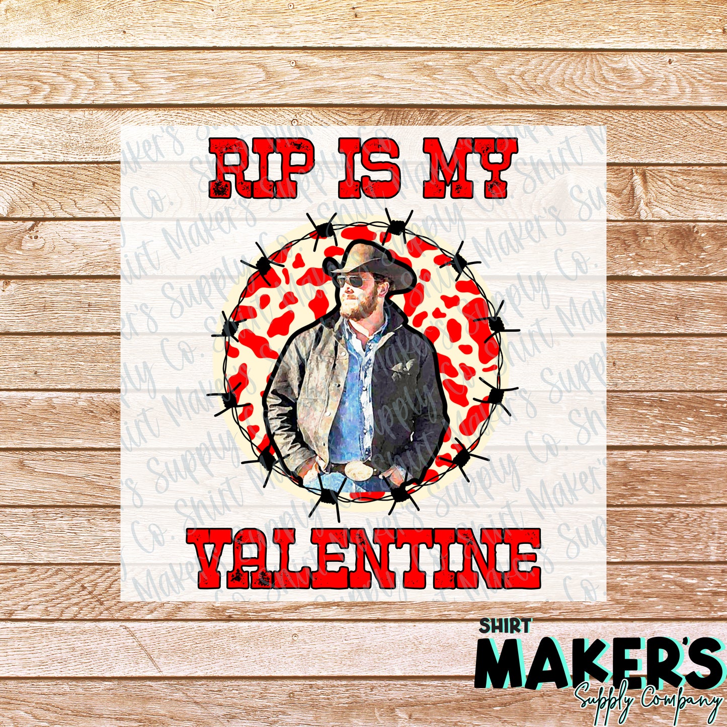 Rip Valentine's Day Red DTF or Sublimation Transfer