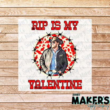 Rip Valentine's Day Red DTF Transfer - or- Hat Patch, Acrylic, Magnet, or Keychain