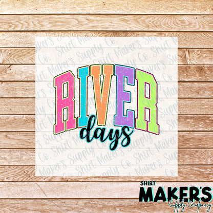 River Days DTF Transfer - or- Hat Patch, Acrylic, Magnet, or Keychain