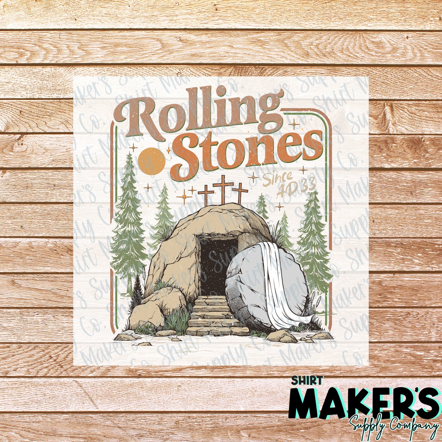 Rolling Stones Easter DTF or Sublimation Transfer