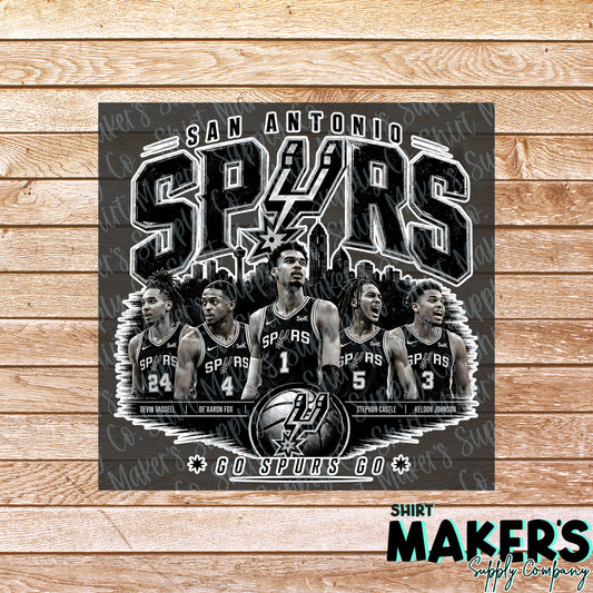 San Antonio Spurs DTF or UV-DTF Transfer - or- Hat Patch, Acrylic, Magnet, or Keychain