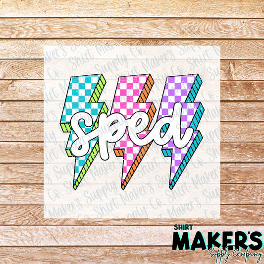 SPED Teacher Lightning Bolt DTF or Sublimation Transfer