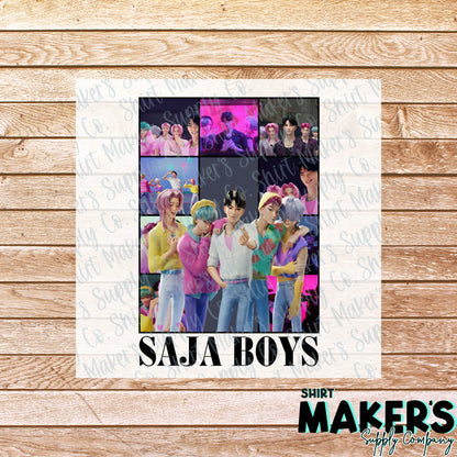 Saja Boys K-Pop Demon Hunters DTF or UV-DTF Transfer - or- Hat Patch, Acrylic, Magnet, or Keychain