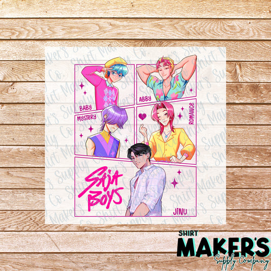 Saja Boys K-Pop Demon Hunters DTF or Sublimation Transfer