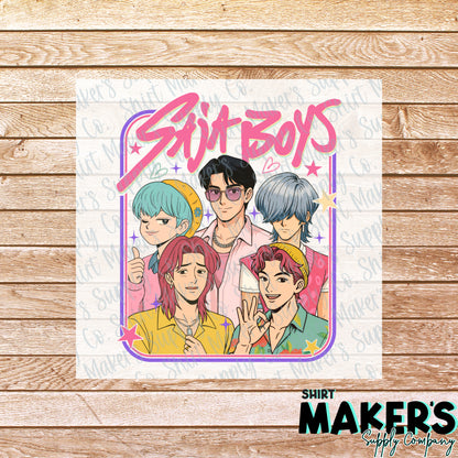Saja Boys K-Pop Demon Hunters DTF or UV-DTF Transfer - or- Hat Patch, Acrylic, Magnet, or Keychain