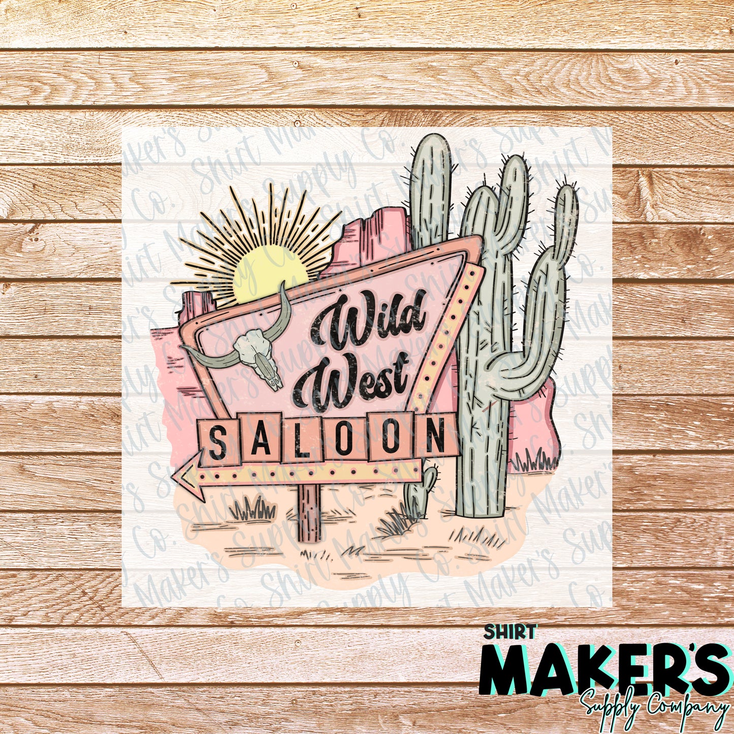 Wild West Saloon DTF or Sublimation Transfer