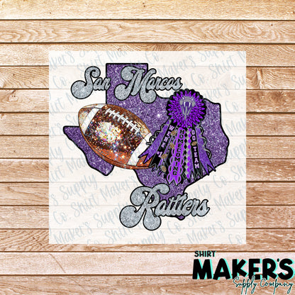 San Marcos Rattlers Homecoming DTF or Sublimation Transfer