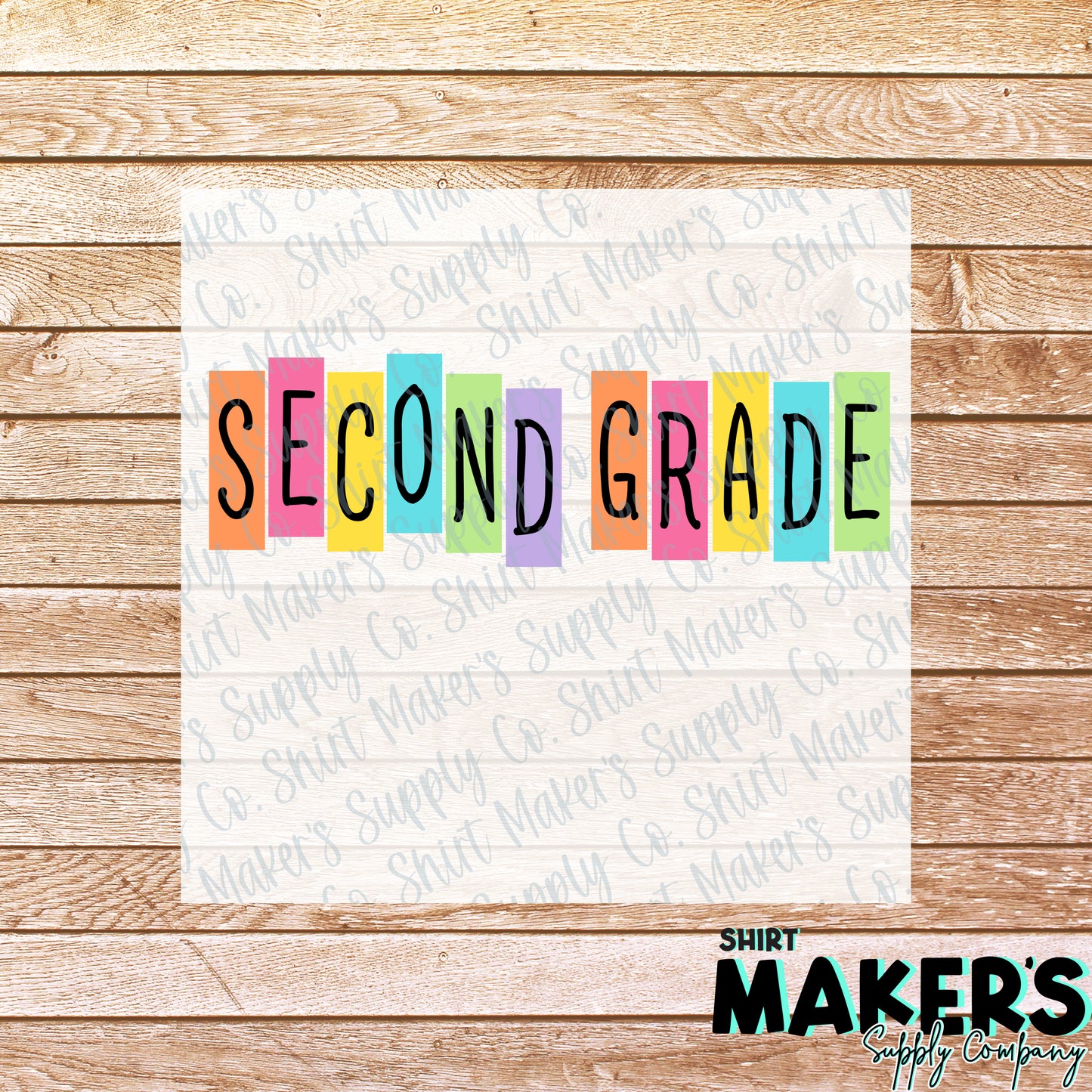 2nd Grade Retro Tiles DTF or Sublimation Transfer