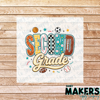 Second Grade Boys  DTF Transfer - or- Hat Patch, Acrylic, Magnet, or Keychain