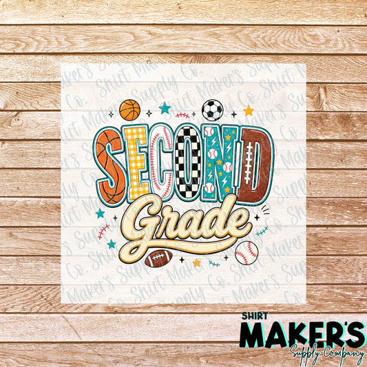 Second Grade Boys  DTF Transfer - or- Hat Patch, Acrylic, Magnet, or Keychain
