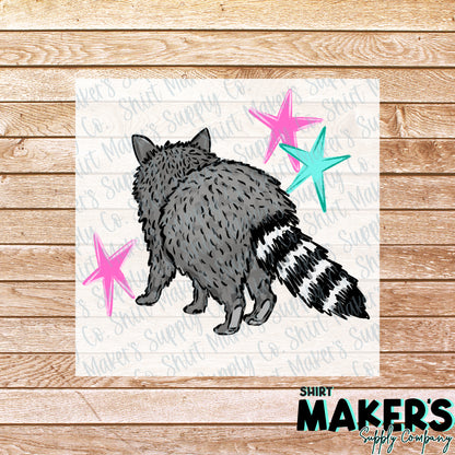 Racoon Tail DTF, UV-DTF, or Sublimation Transfer