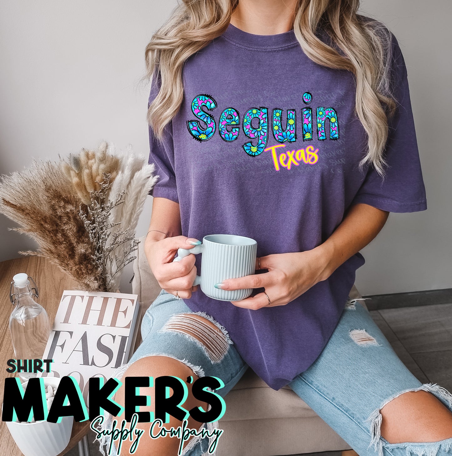 Seguin Texas Blue DTF or Sublimation Transfer