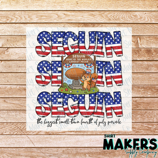 Seguin 4th of July Parade Stacked DTF or Sublimation Transfer