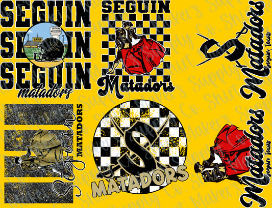 Seguin Matadors 2025 DTF Gang Sheet