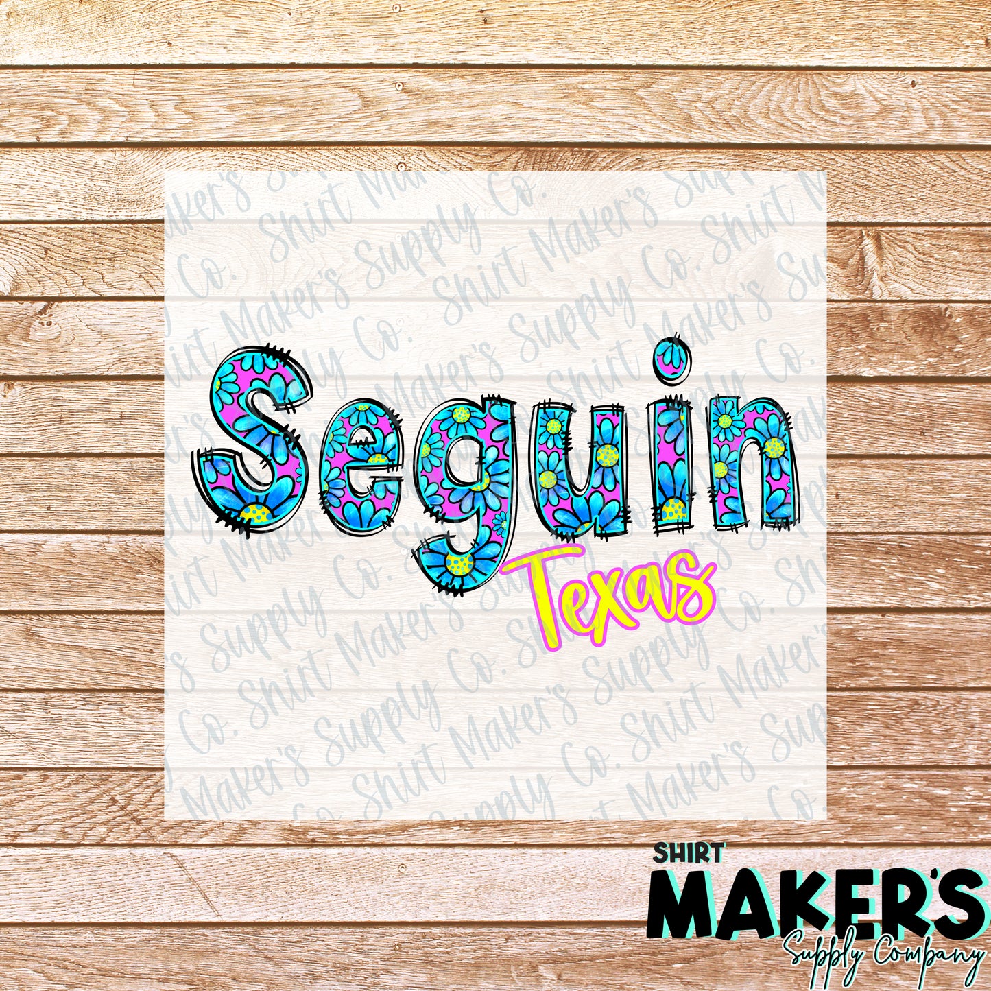 Seguin Texas Blue DTF or Sublimation Transfer