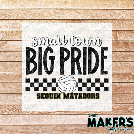 Seguin Matador Volleyball Small Town DTF or UV-DTF Transfer - or- Hat Patch, Acrylic, Magnet, or Keychain