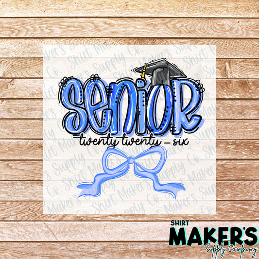 Senior 2026 Blue DTF or Sublimation Transfer