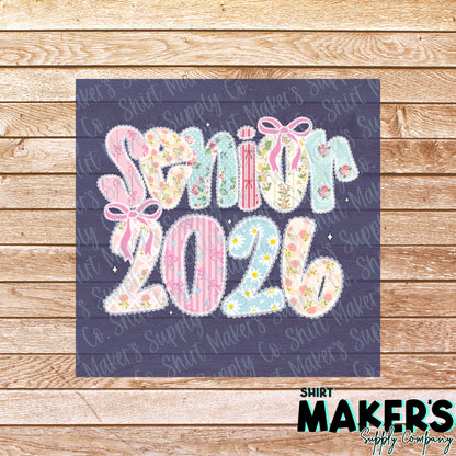 Senior 2026 Lace DTF Transfer - or- Hat Patch, Acrylic, Magnet, or Keychain