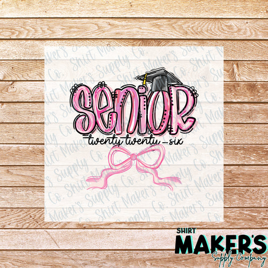 Senior 2026 Pink DTF or Sublimation Transfer